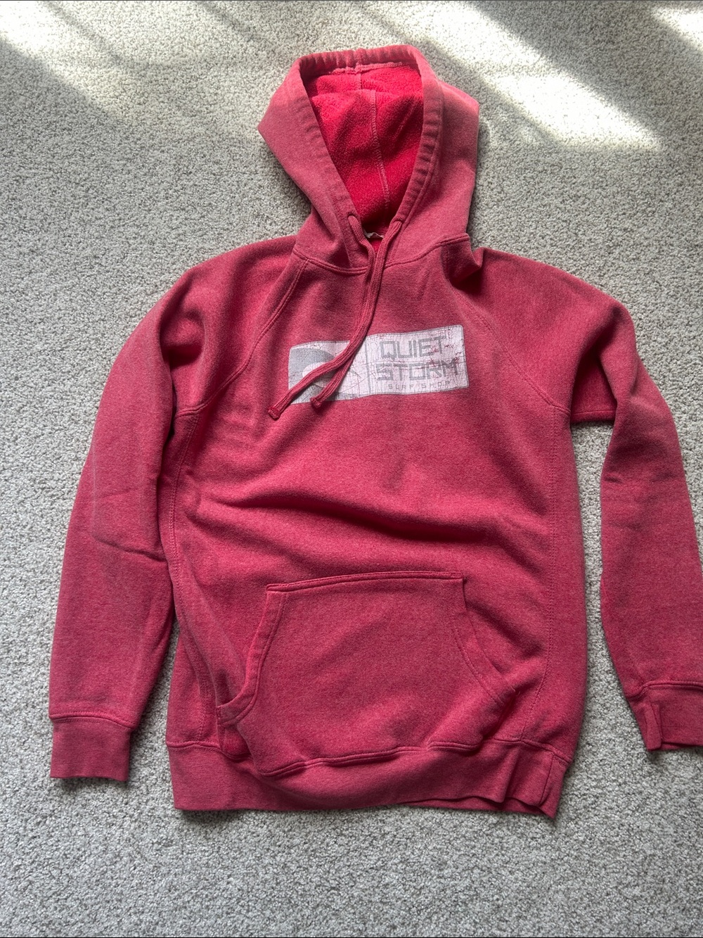 Quiet Storm Men's Red Pullover Hoodie